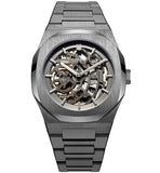 D1 MILANO SKELETON BRACELET Mod. GUN METAL AUTOMATIC