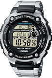 CASIO WAVE CEPTOR - ILLUMINATOR, RADIO CONTROLLED, Radio signal receiver (EU, USA, Japan) • Illuminator • World time • Stop function • Alarm • Multi-language